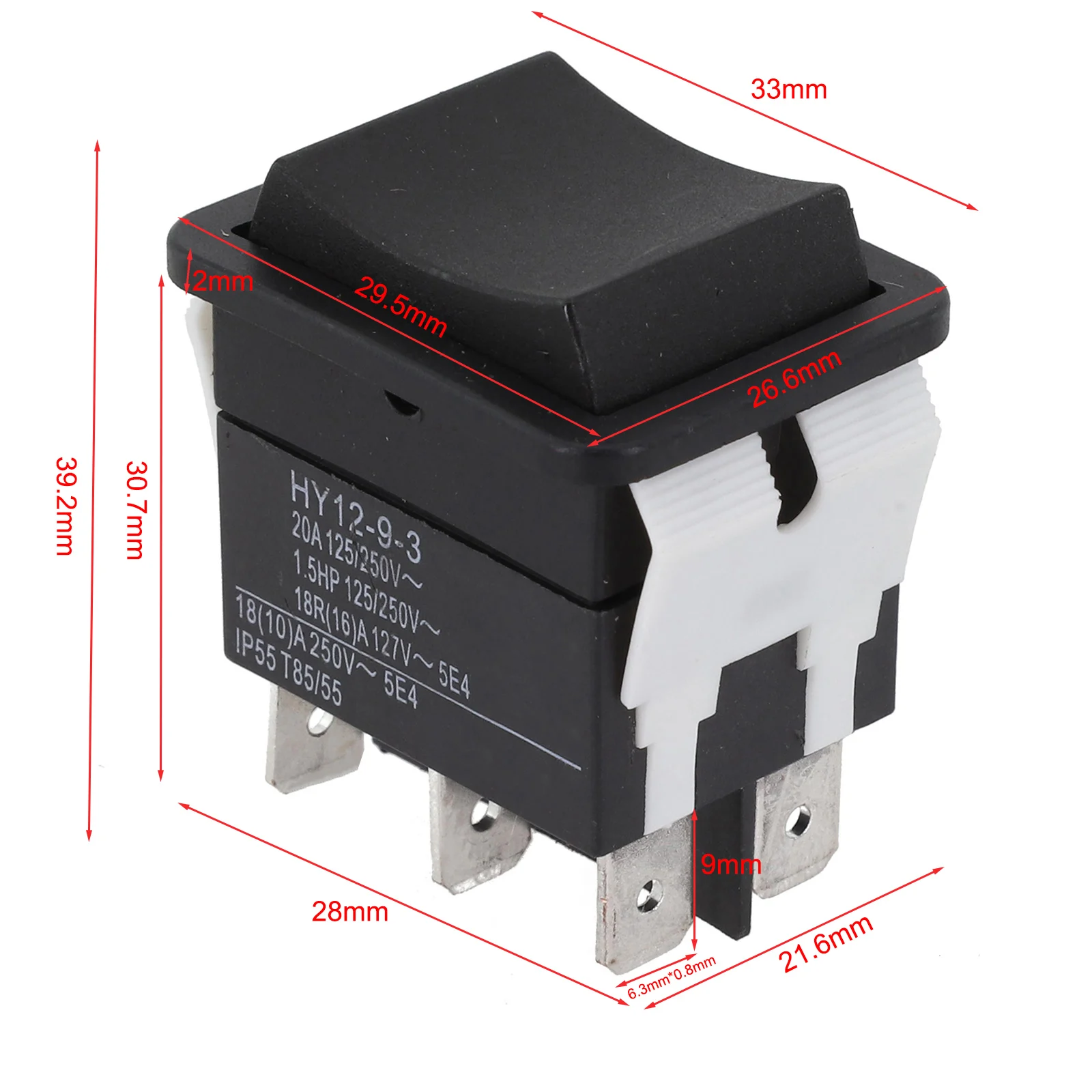 For Electrical Applications Color: Black Rocker Switch Momentary Switch Versatile Applications Current Rating 20A