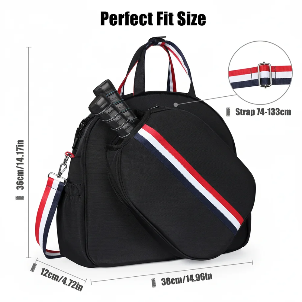 Mochila para equipo multideportivo, bolsa de remo ajustable para Pickleball, tenis y Racquetball, almacenamiento de gran capacidad para hombres y mujeres