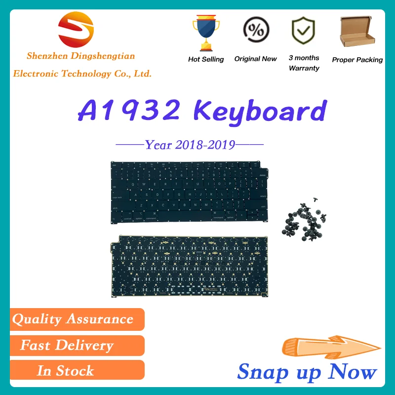 

New Original A1932 Keyboard For MacBook Air Retina 13" 2018 2019 Laptop US UK German English France Spain Layout EMC3184