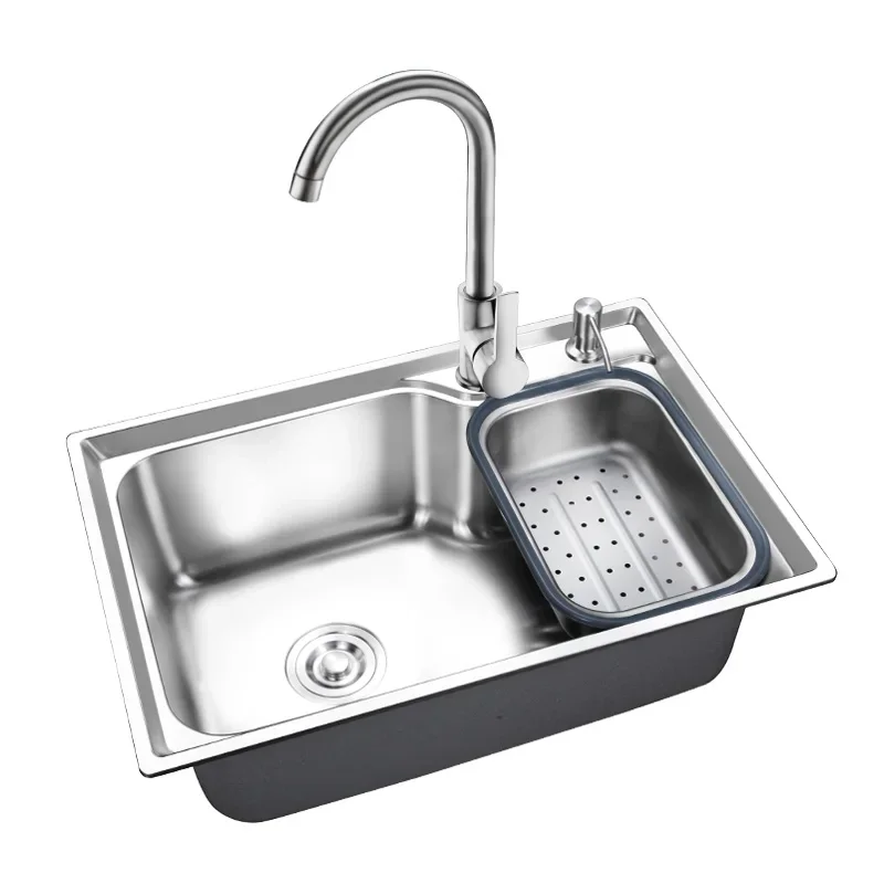 

kitchen sink stainless steel Finished brushed single bowl sink kitchen above counter or undermount without faucet kitchen sinks