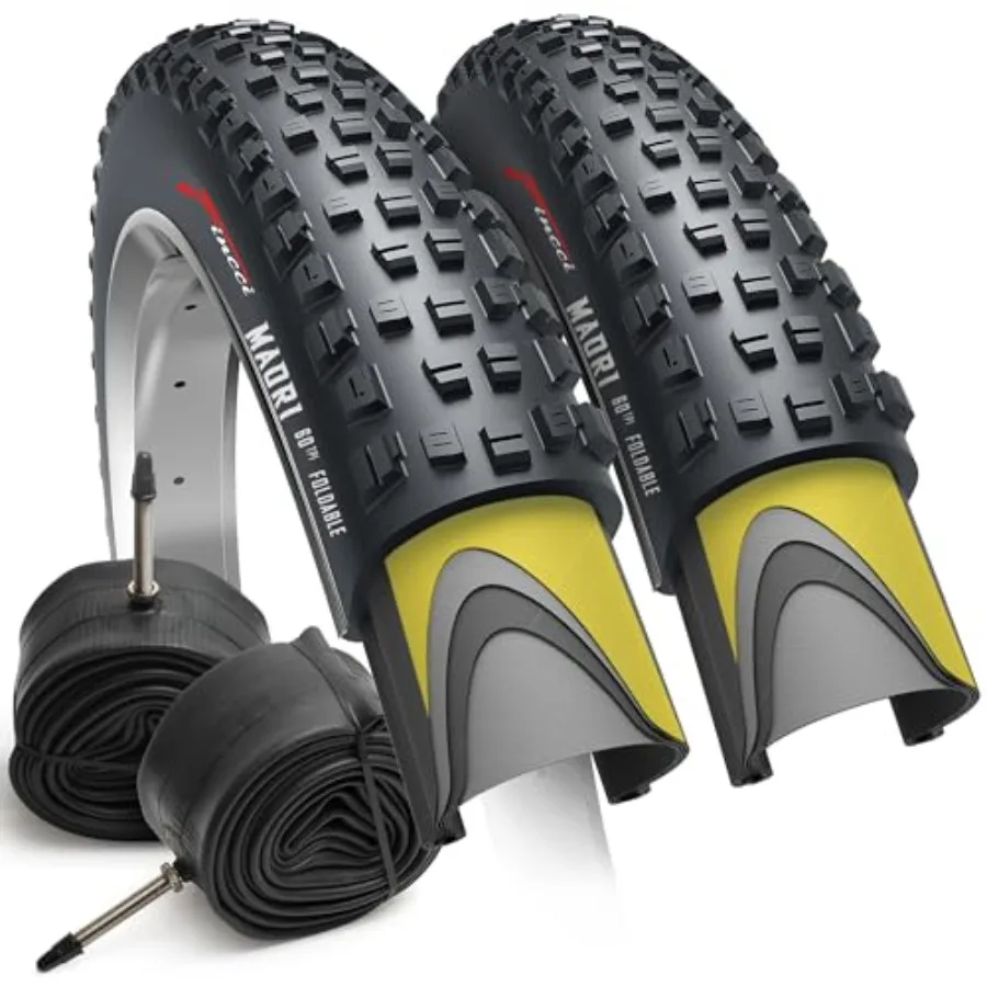 

Durable 27.5 x 2.35 inch Mountain Bike Tires Bike Tube/ Valve - Foldable Kevlar 27.5 Bike Tire 60-584 1mm Nylon Puncture Proof