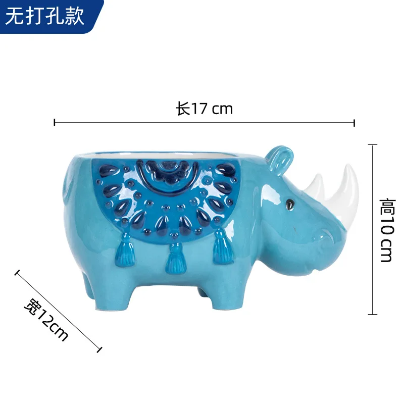 Creative Cow-Shaped Succulent Planters Rustic Terracotta Breathable Ceramic Plant Set Green Plants Hydroponics