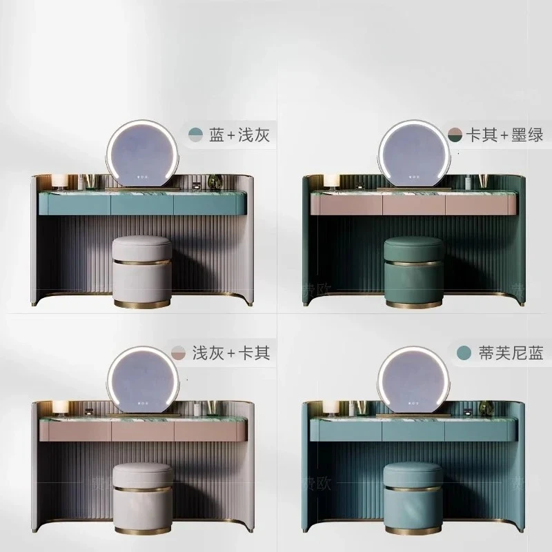 

Dresser Italian fashion villa large flat layer designer marble high sense light luxury makeup table
