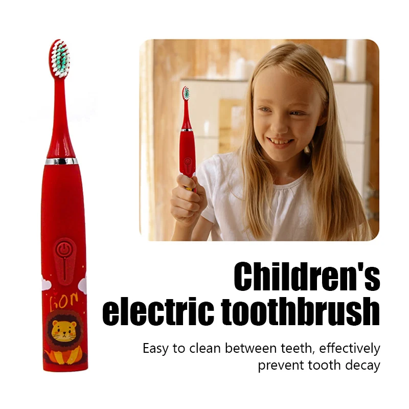 Children Sonic Electric Toothbrush Cartoon Kids With Replace The Toothbrush Head Ultrasonic Electric Toothbrush Sonic Brush Head