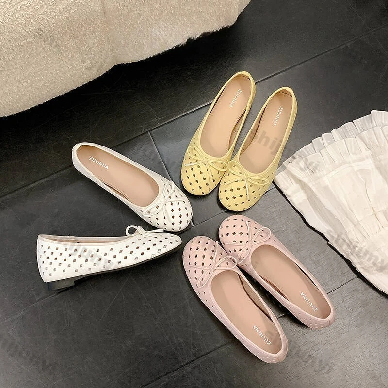 

Женская обувь Мэри Джейн, летние модные удобные сандалии с бантом, дышащая легкая повседневная обувь, увеличивающая рост