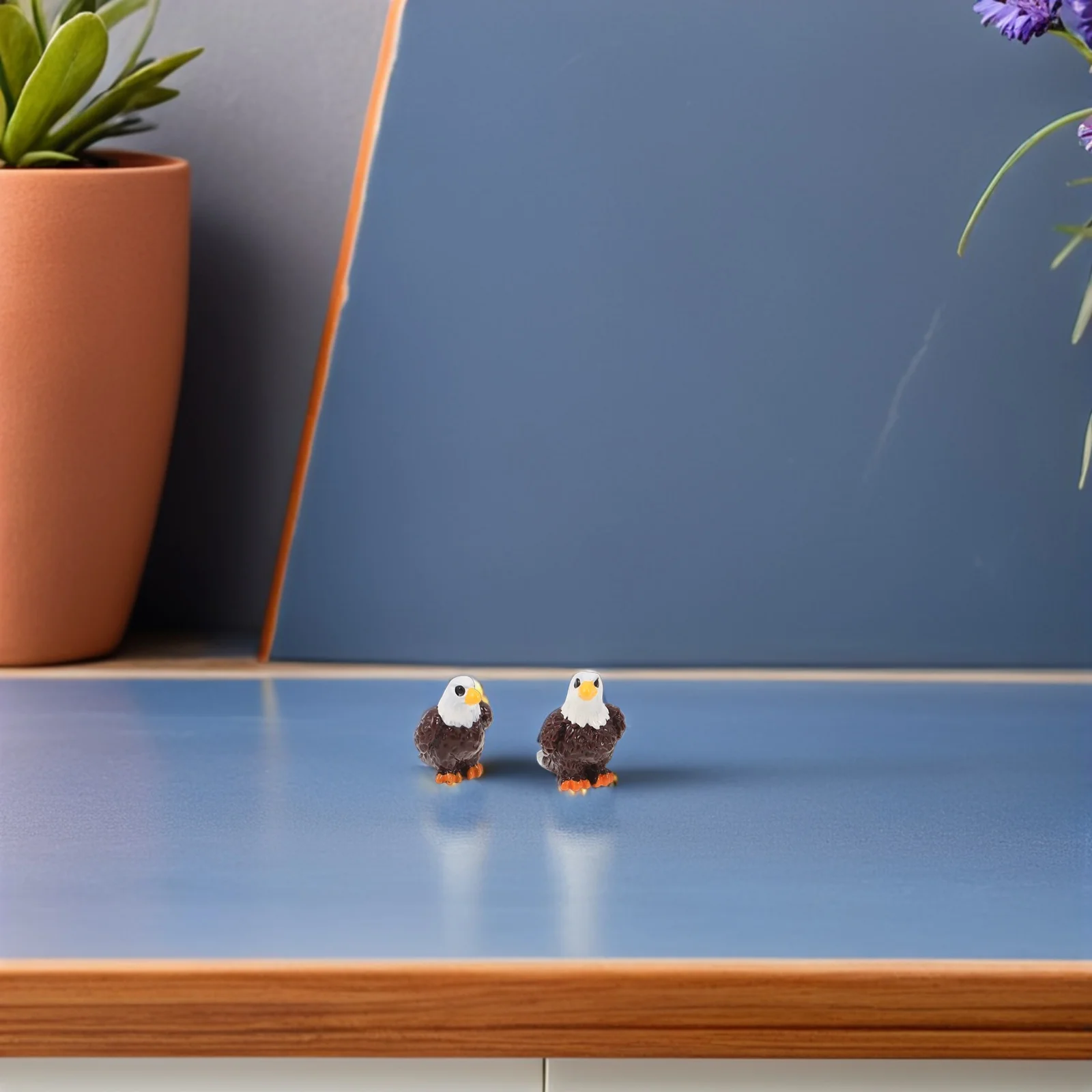 

16Pcs Eagle Resin Mini Animal Decor Nature Inspired Miniature Garden Ornaments Small Resin Bird Figures Indoor Outdoor Display