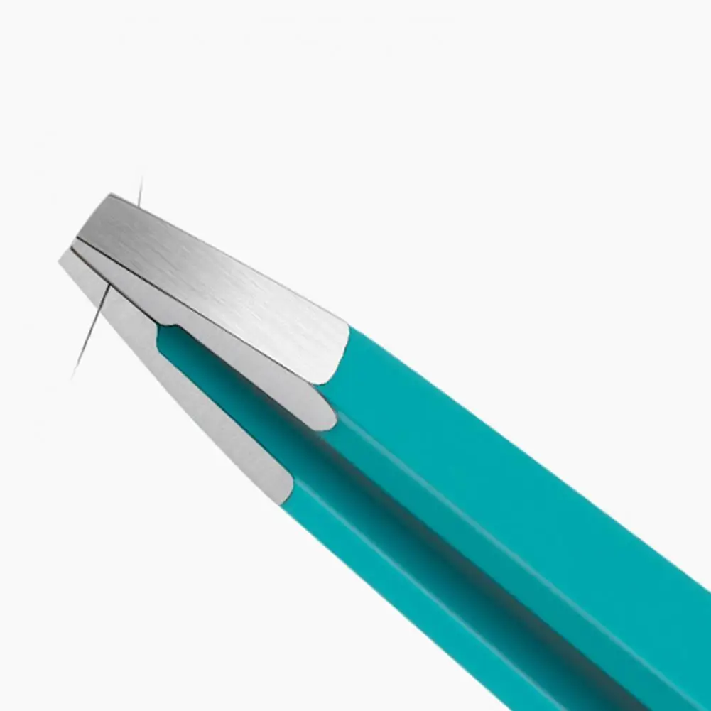 Eyebrow Clip Set Flat Mouth Tweezer Style 4pcs Stainless Steel Slant Eyebrow Tweezers Set Hair Removal Tools Flat for Grooming
