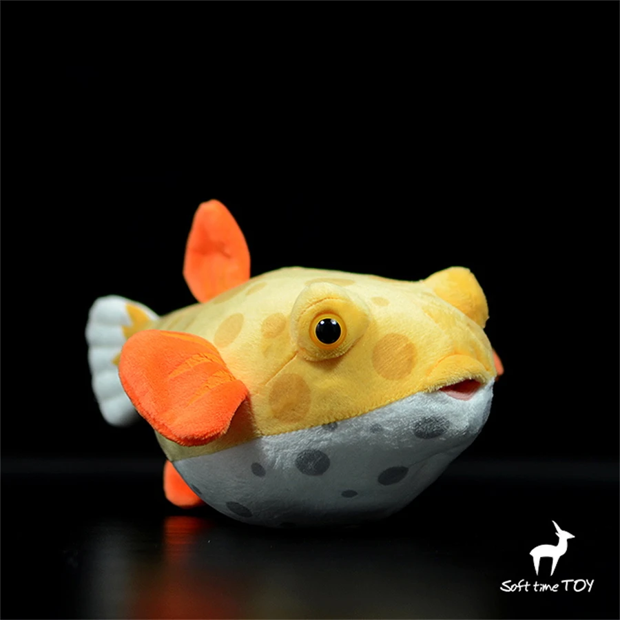 Boxfish Puffer High Fidelity Anime Cute Plushie Aracanidae Plush Toys Lifelike Animals Simulation Stuffed Doll Kawai Toy Gifts