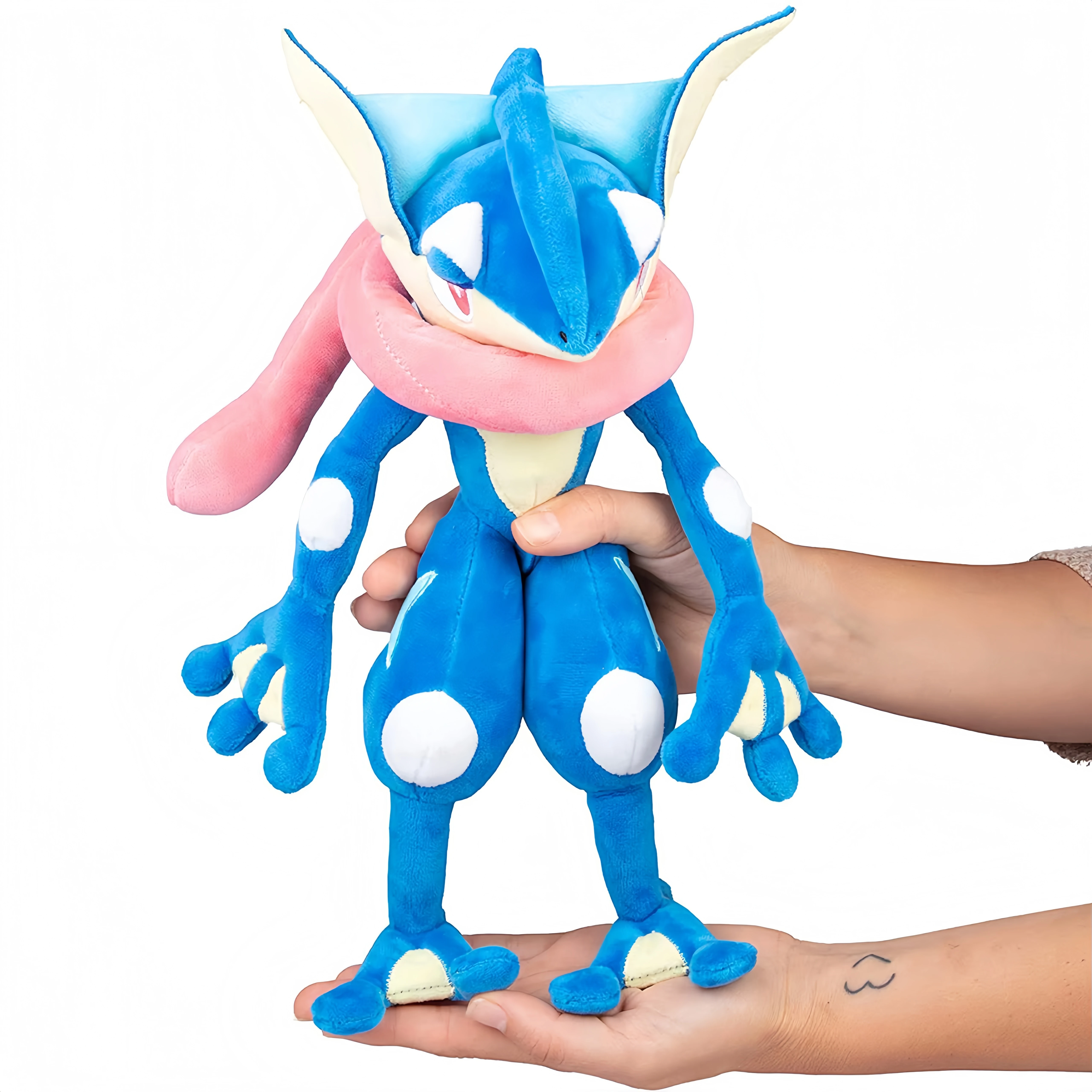 

Cute Greninja Plush Toy Pokemon Froakie Evolution Frog Ninja Cartoon Image Stuffed Doll Christmas Gifts for Kids