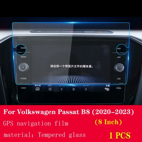 Для Volkswagen Passat B8 2020-2023 Аксессуары интерьера автомобиля GPS навигация Экран Закаленное стекло Защитная пленка Против царапин