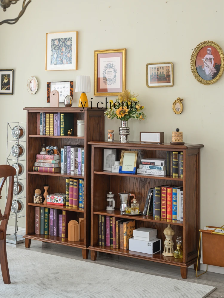 

HXL Solid Wood Bookshelf Floor-standing Bookcase Display Open Storage Cabinet