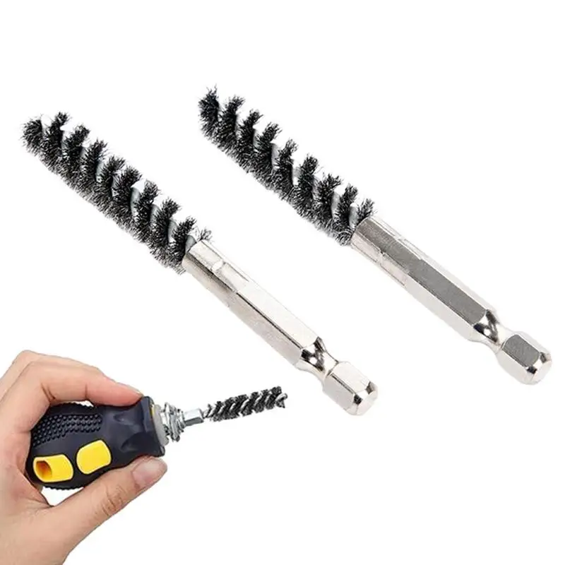 

Golf Club Cleaning Brush Golf Clubs Head Hosel Brush Set of 2 Stainless Steel Multifunctional Electric Drill Wire Cleaner for
