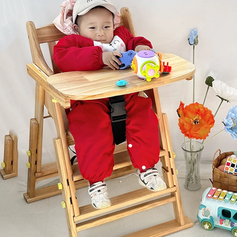 

Feeding Highchair Wooden Chairs Baby Child Children'S Table And Chair Foldable Dining Silla Plegable Infantil Child Furniture