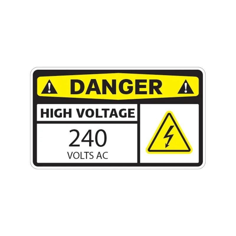 Danger High Voltage 220-240 Volts Ac Car Sticker Waterproof Vinyl Decal Car Accessories Decor Pegatinas Para Coche 10CM PVC KK