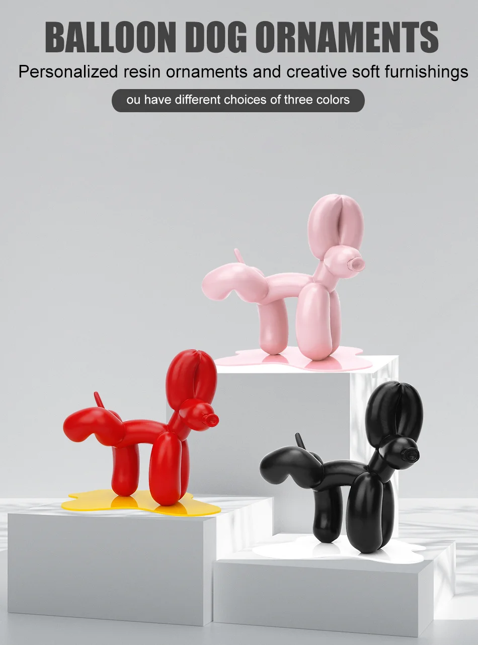 21,5 cm Nordische Neue Pissende Ballonhund-Skulptur aus Harz, Tierfiguren, Heimdekor, Skulpturen und Figuren, Hundestatue – Detail 2