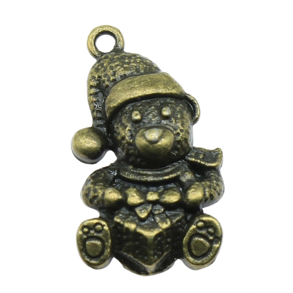 10pcs Charms Christmas Gift Snowman 28x16mm Antique Silver Plated Antique Bronze Pendant Christmas Gift Snowman Charms