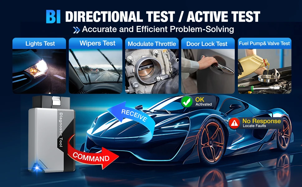 Kingbolen Ediag Elite OBD2 Scanner Bluetooth Lifetime Update,PK ELM327,All System OBD2 Diagnostic Tool with 15 Resets for iOS & Android, CANFD Protocol, Autoauth for FCA SGW Cost-effective Diagnostic Scan Tool