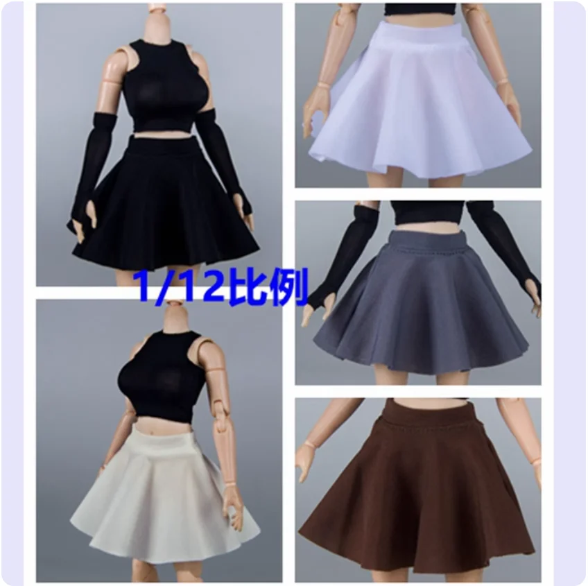 

Snail 1/12 Doll Clothes Elastic Trendy Solid Color Short Skirt Fit 6'' Action Figure Model In Stock