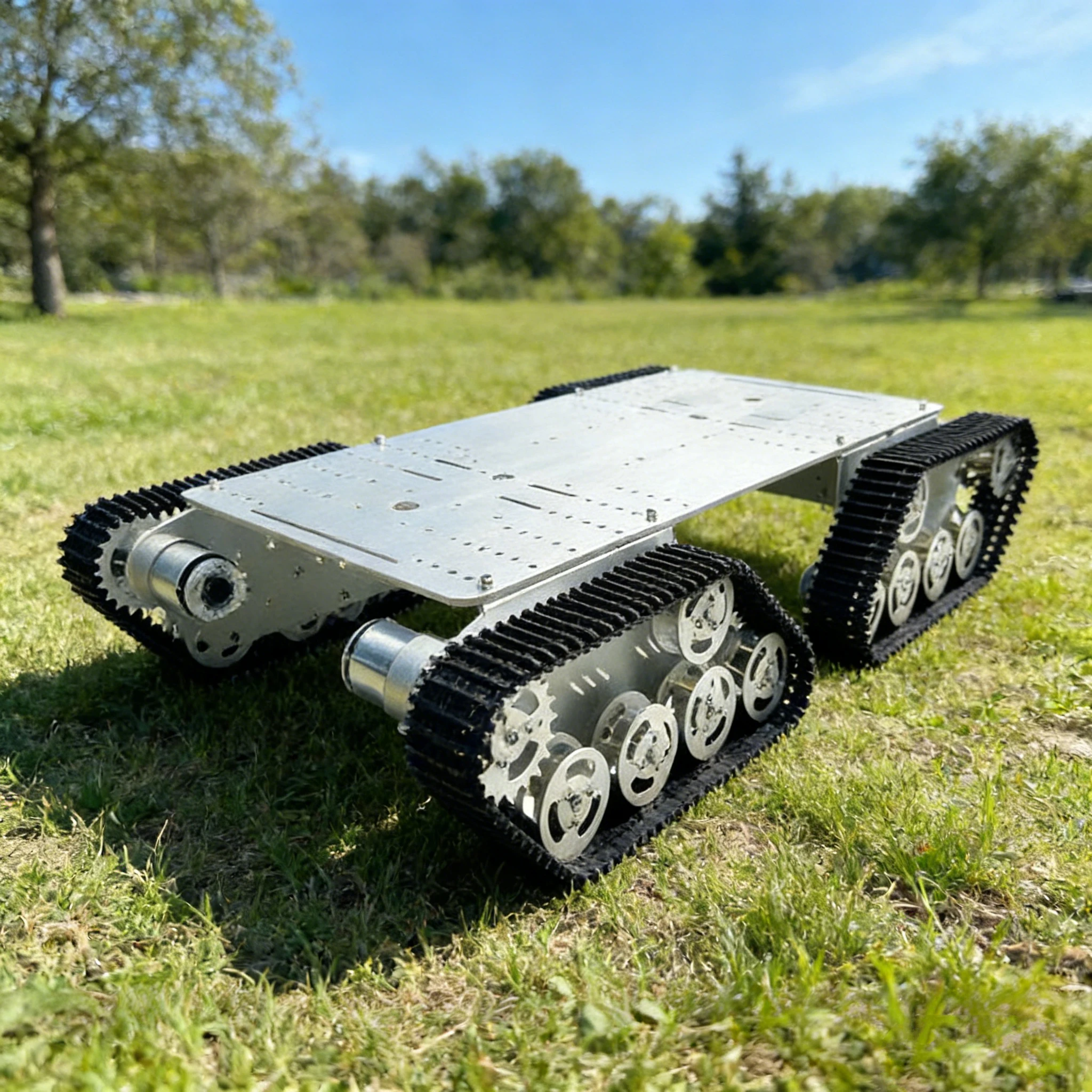 Image 4: Chariot de combat RC à chenilles assemblé grande capacité avec moteur MC6C, plateforme à code source ouvert ROS pour kit de voiture robot programmable STM32