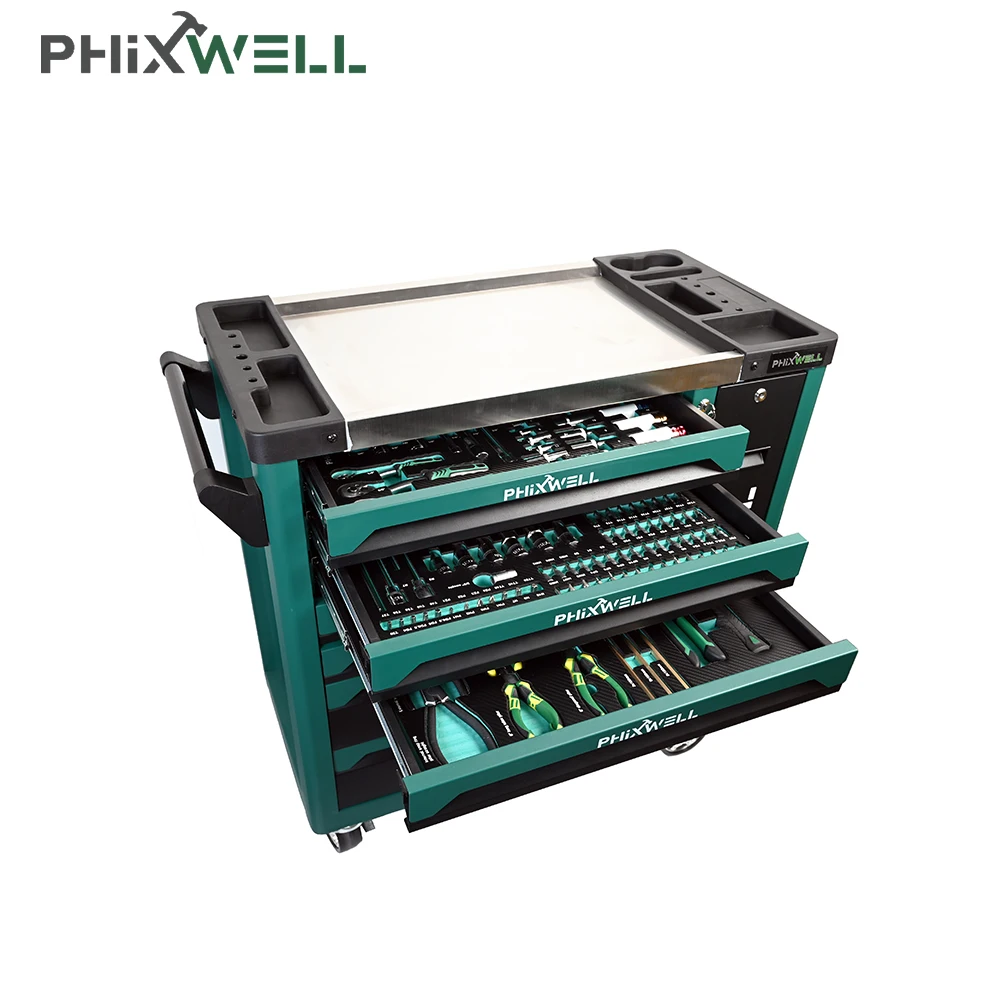 7 Drawers Random Combination Hand Tool Set Cabinet Chest Car Repair Tools Set Multifunctional Workshop Tool Trolley
