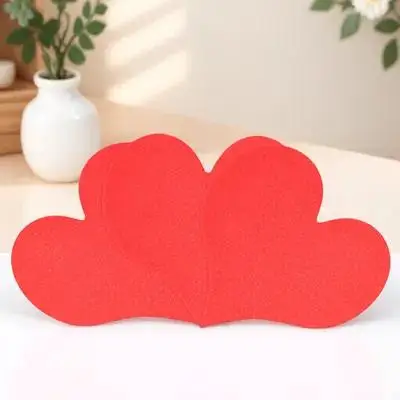 

100Pcs Heart Shape Paper Cards Blank Interior for Personalized Messages Valentine Cards Bulk Pack Warm Festive Atmosphere Decor