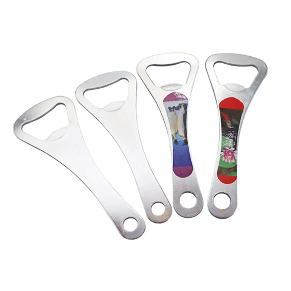 5pcs/set Metal Beer Openers 9.2cm Bottle Opening Soda Soft Drink Beverage Tool Colorful Picture Decor Kitchen Gaskets Bar Tools