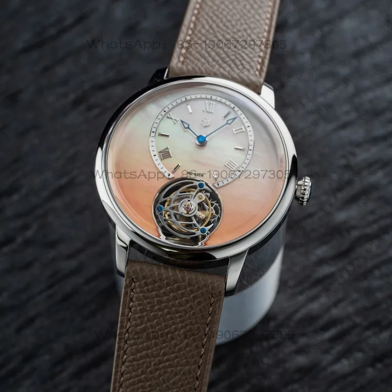 MC-02G and 02GN Jichen Cherry Blossom Tourbillon Mechanical Men's Casual Watch Customized Suspended Shell Mother Shell