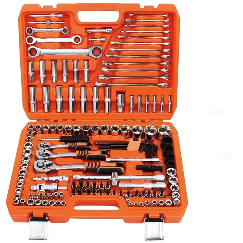 Household 150 Piece Sleeve Set Tools Auto Toolbox Set Hardware Tools Large Repair Sleeve Ratchet