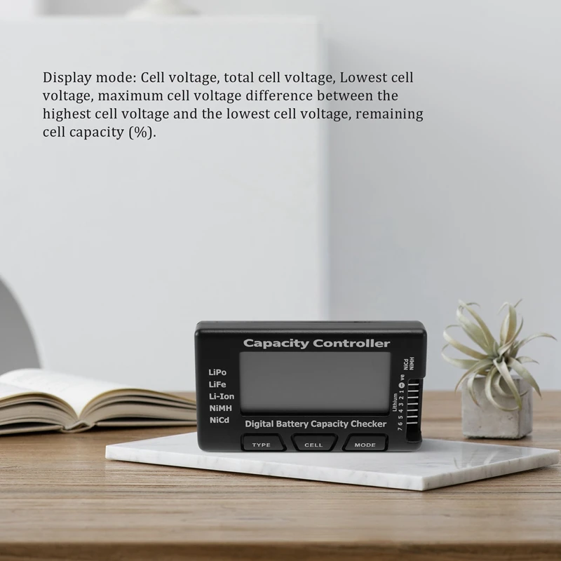 RC Cellmeter-7 مدقق سعة البطارية الرقمية Lipo Life Li-Ion Nimh Nicd