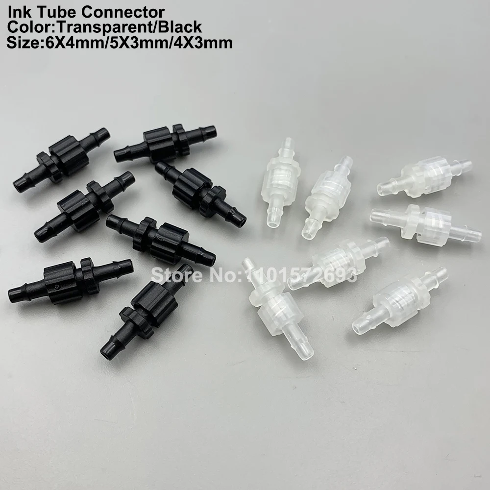 10 Set UV Solvent Printer Plastic Ink Tube Connector Hose Pipe Tubing Transfer Adapter Joint For XP600 TX800 I3200 DX5 DX7 Head
