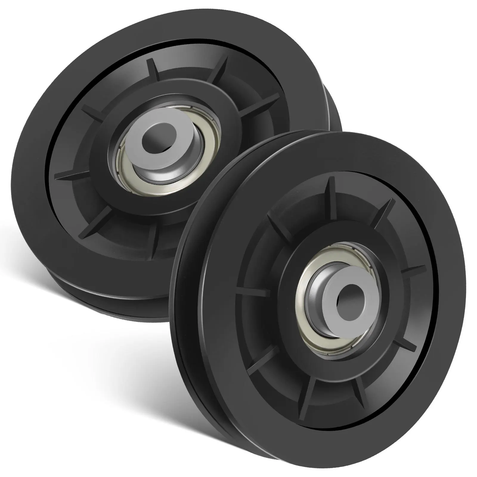 

2Pcs Universal Nylon Bearing Pulley Wheel Replacement for Gym Exercise Machines Smooth Quiet Performance Pulley Weight System