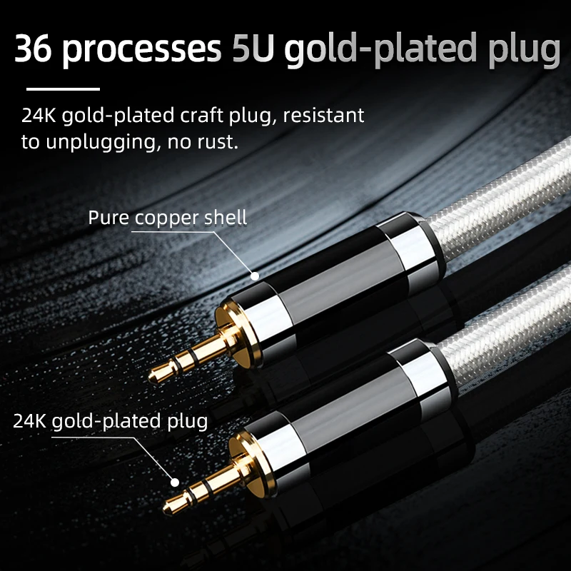 3.5mm Speaker cable Aux Cable Jack 3.5 Audio Cable for Phone Car Headphone Audio Cable For Amplifier DAP DA