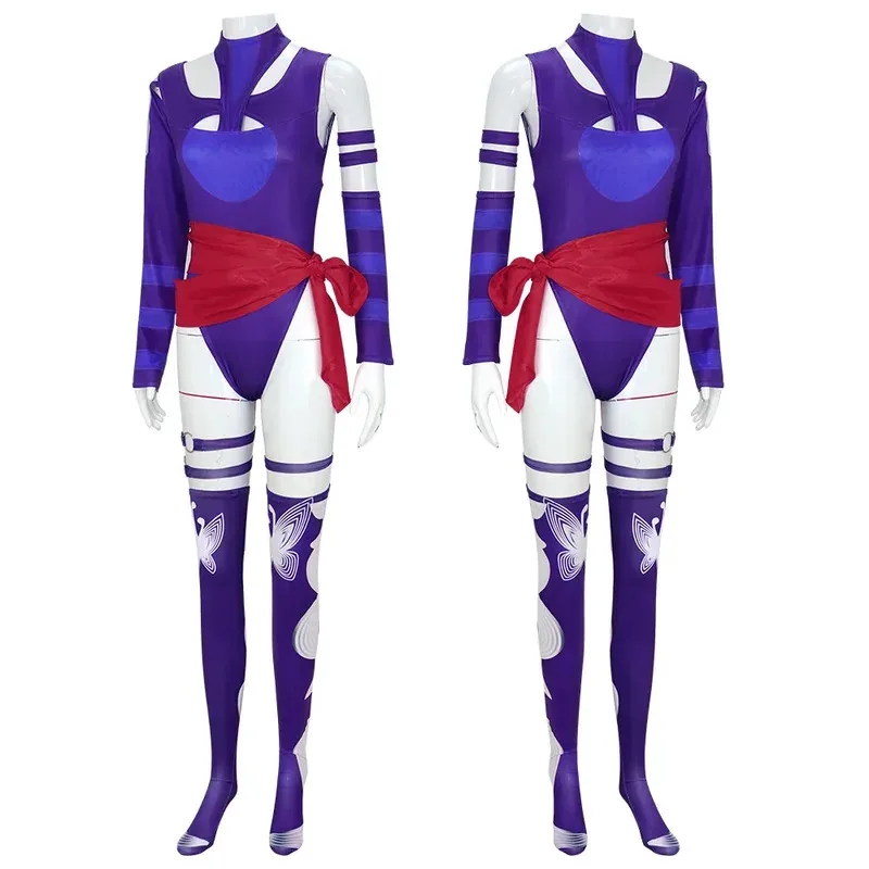بدلة قفز نسائية تنكرية للمنافسين Psylocke ملابس تنكرية للسيدات ملابس لعب الأدوار الخيالية بدلة كرنفال الهالوين