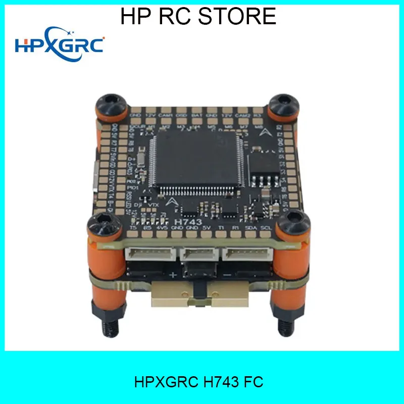 

HPXGRC H743 Flight Controller ICM42688P With 60A/70A/80A 4in1 Brushless ESC Stack 30.5x30.5mm for For FPV Freestyle Racing Drone