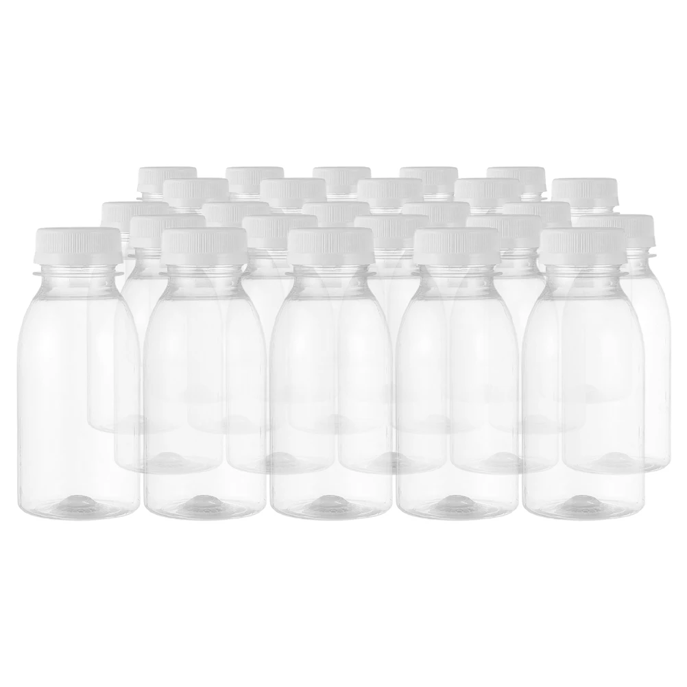 

25pcs Clear Plastic Drink Bottles 100ml Outdoor Camping Juice Milk Tea Containers Portable Reusable Empty Storage for Party