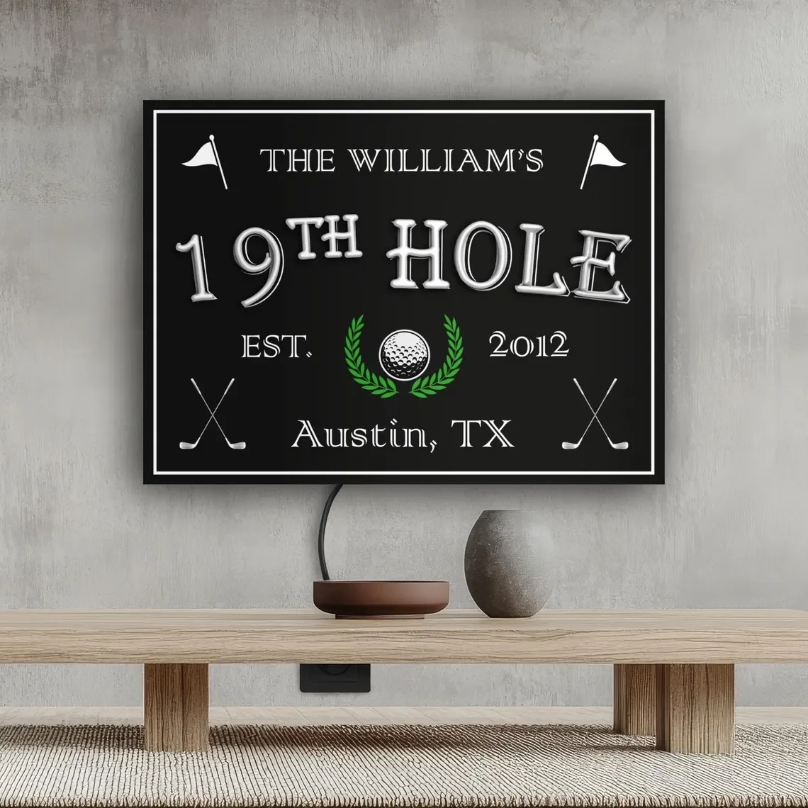 19th Hole Sign Custom Golf Neon Sign Golf Led Sign Golf Club Neon Sign Golf Name Sign Golf Lover Gift Golf Club Decor Golf Wall