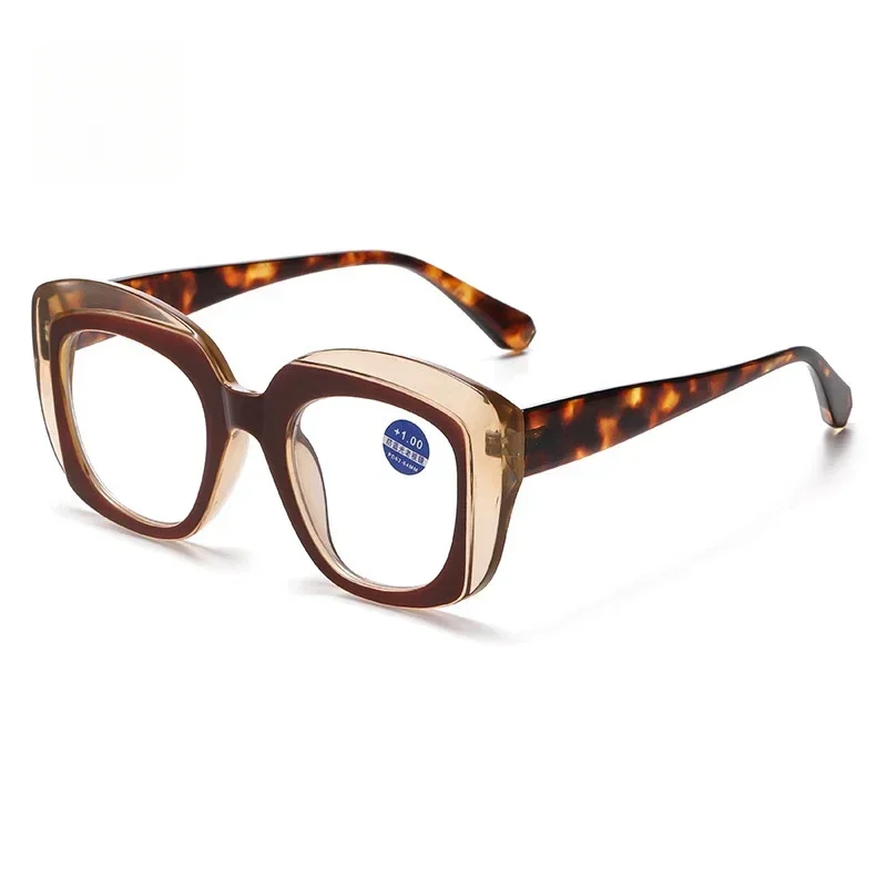 Neutrale Mode Übergroßen Rahmen Lesebrille frauen Neue Retro HD Objektiv Presbyopie Brille Luxus Weitsichtige Gläser Bis + 4,0 – Detail 5
