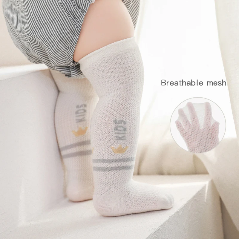 

Anti-mosquito Baby Long Socks Summer Mesh Stockings 0-1Y Infant Knee High Sock Thin Breathable Newborn Cotton Sock Kids Footwear