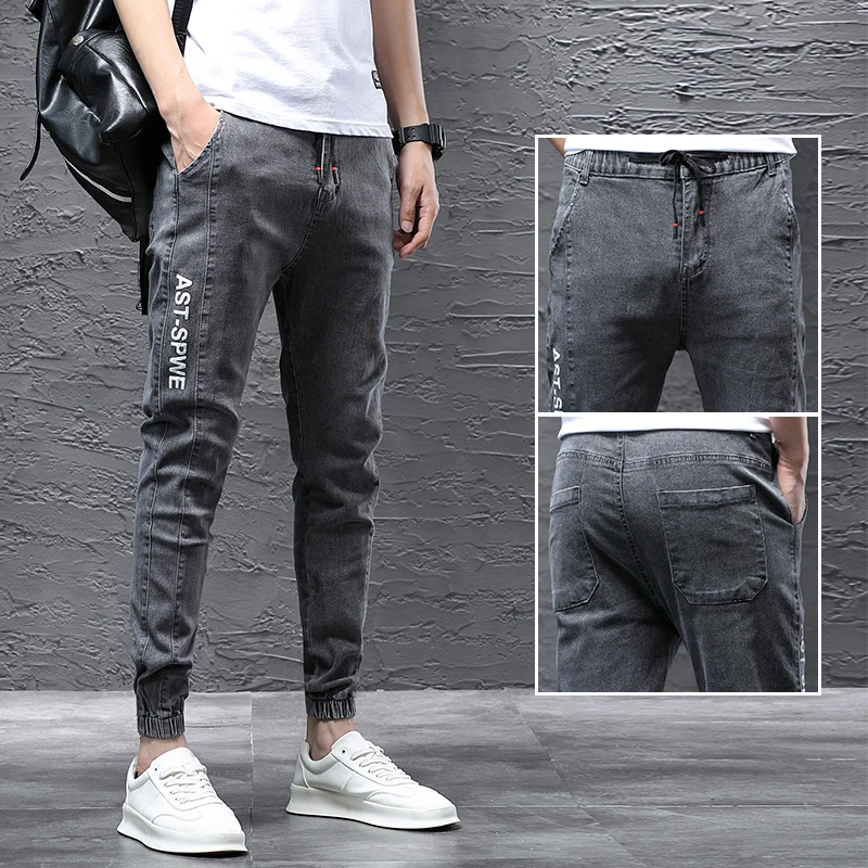 

Модные зимние мужские джинсы, повседневные брюки-карго, длинные брюки, облегающие, осенне-зимние, новые молодежные джинсы
