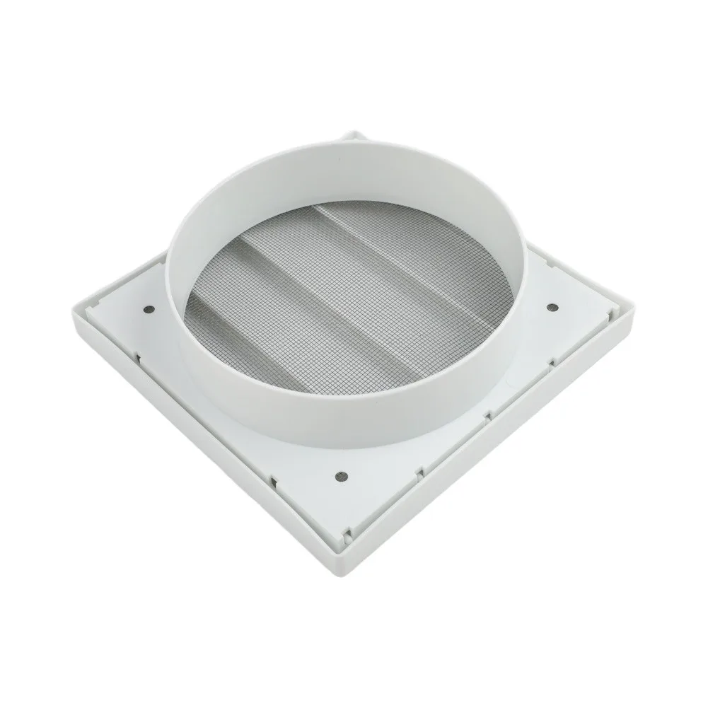 100mm 125mm 150mm White PP Plastic Gravity Vent Cover For Tumble Dryer Range Hood Bathroom Kitchen Wall For Exhaust Air Outlet