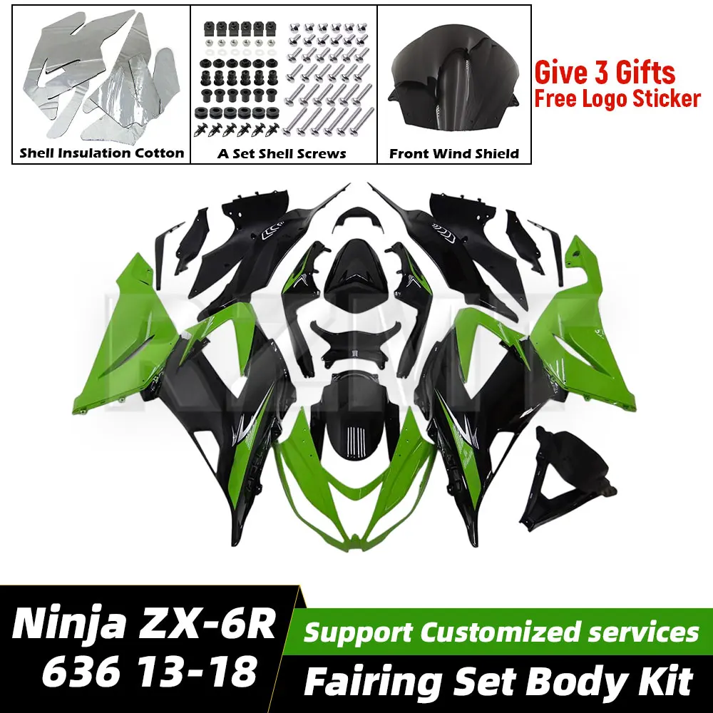 

For Kawasaki Ninja ZX-6R 636 2013-18 Fairing Motorcycle Set Body Kit Decoration Plastic Guard Plate Accessories Shell K0613-116a