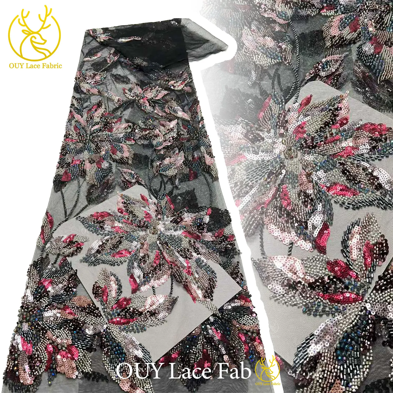 

Высококачественная африканская ткань для свадебных платьев 2026 года в Нигерии: вышивка для жениха, бисерное кружево, французский тюль с пайетками