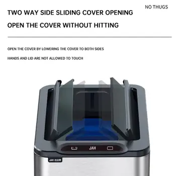 Chytrý odpadkový koš 20 litrů, velkokapacitní odpadkový koš z nerezové oceli, kuchyňský odpadkový koš 15 litrů, automatický senzorový odpadkový koš 6 nejlepší prodej úložný prostor v kuchyni kmart - №3