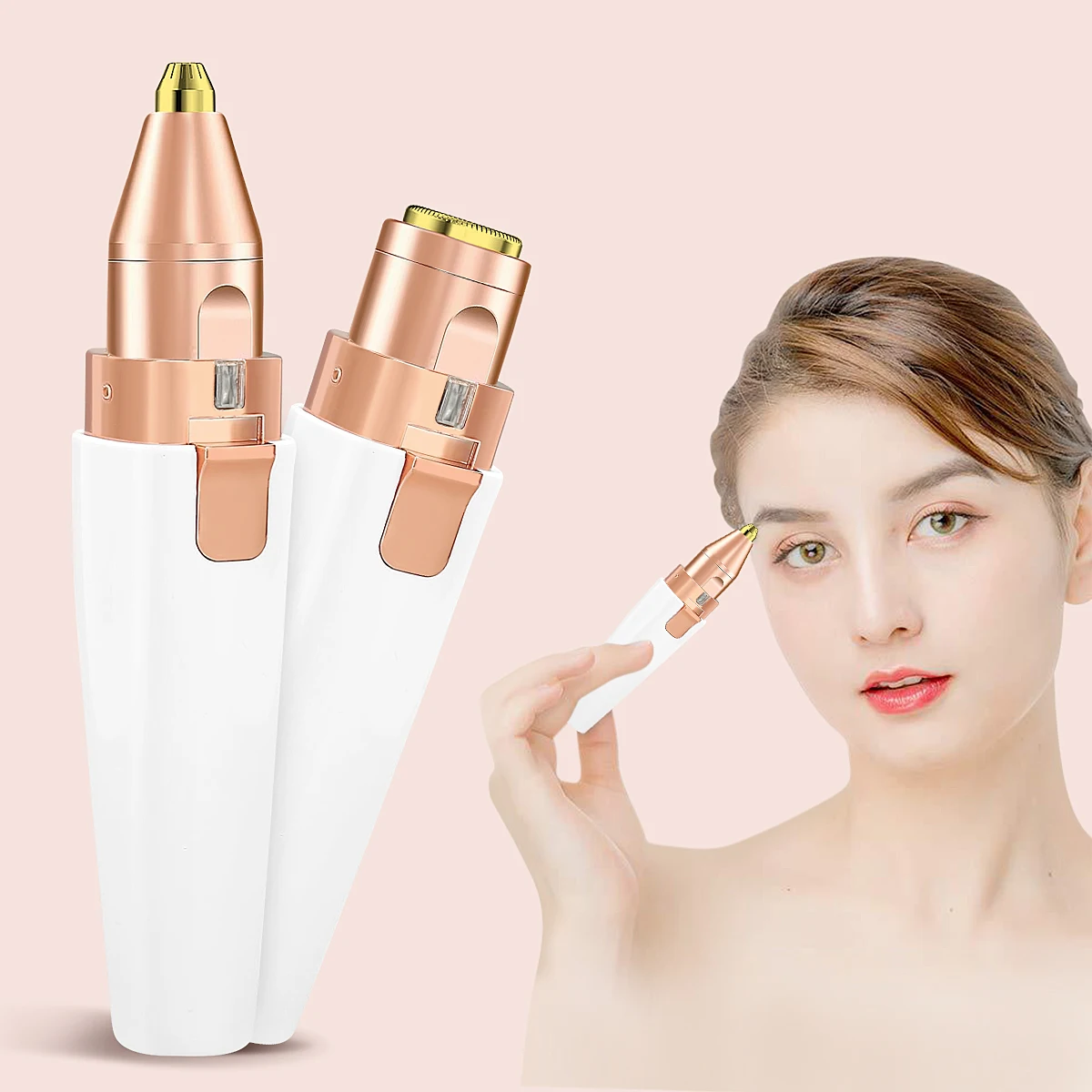 

Средство для удаления волос на лице для женщин: перезаряжаемый триммер для бровей 2 в 1, бритвы для лица для женщин