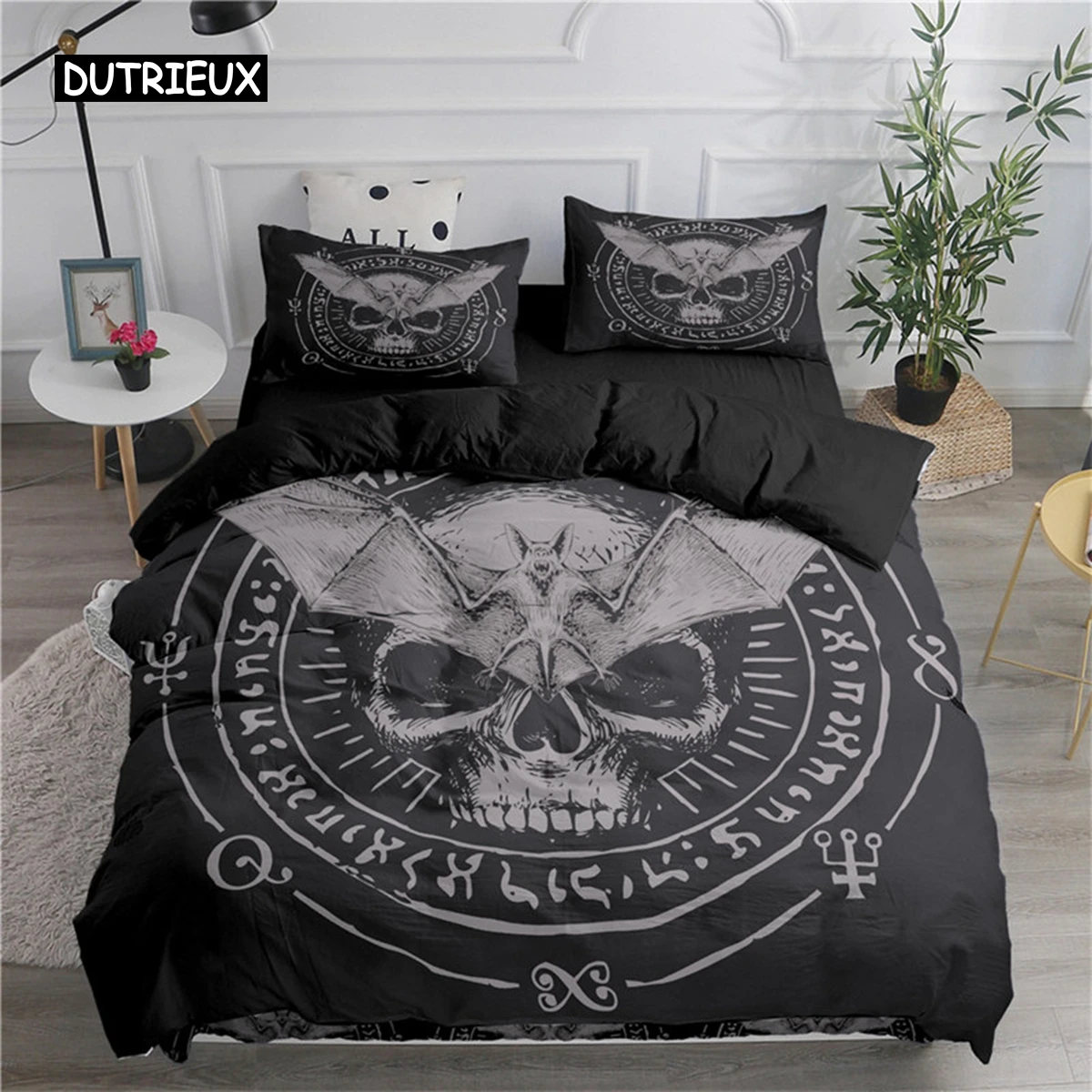 

Duvet Cover Halloween Flying Vampire Bats Duvet Cover Polyester Witchcraft Magic Comforter Cover Festival Gifts Room Decoration