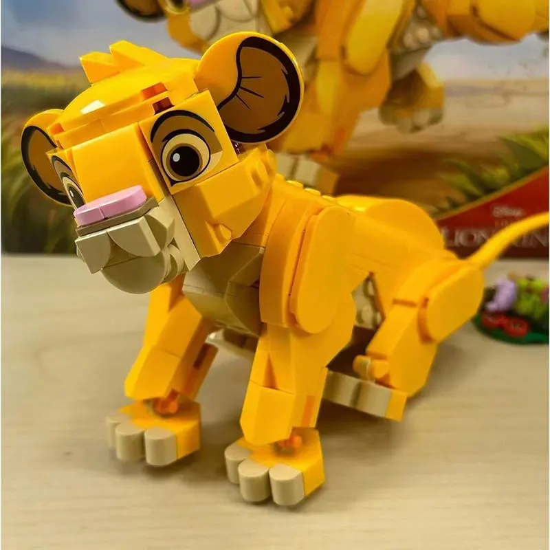 Lion Display Decoração Model Building Blocks, Brinquedos de tijolos para crianças, presente de aniversário, novo, 222 peças, 43243, 2024