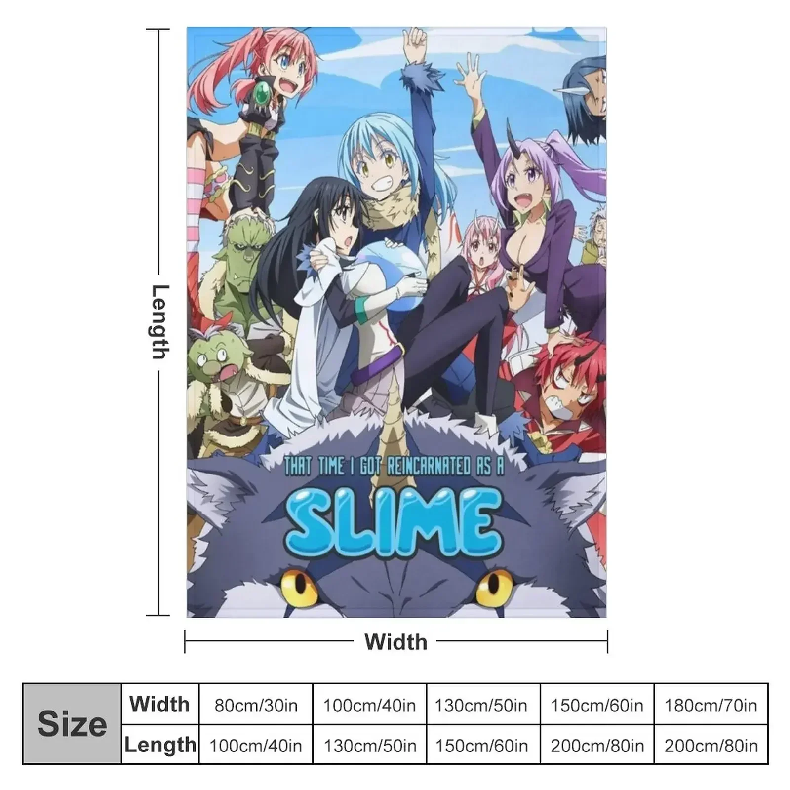 That Time I Got Reincarnated As A Slime Throw Blanket Warm Summer Plush Blankets