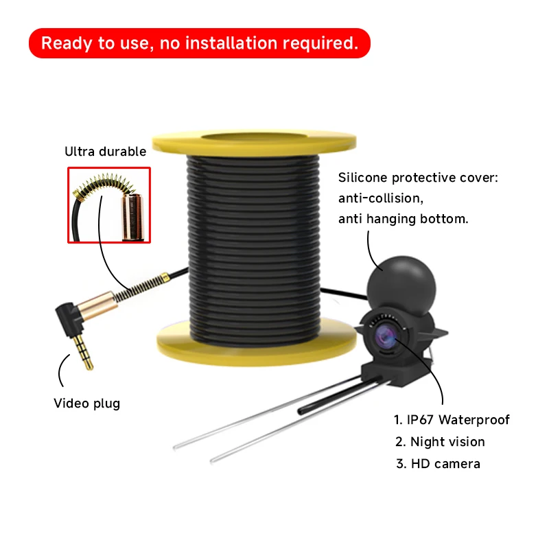 دودوسي 220 °   كاميرا الصيد تحت الماء المحمولة 1080P 4.3 ''LCD صياد السمك المحمولة عمق السمك مكتشف المياه مع الرؤية الليلية