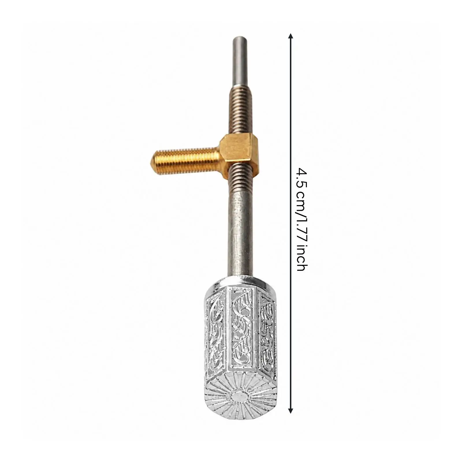 Viola Bow End Screw Ox Horn Material Replacement Part Radial Motif Design for String Instrument Bow Restoration Projects