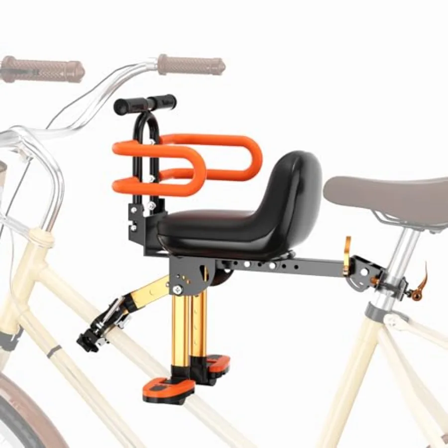 

Child Bike Seat, Bike Seat with Guardrail, High Seat Cushion Backrest Mountain Bike Child Bike Seat, Bicycle Child Safety Seat